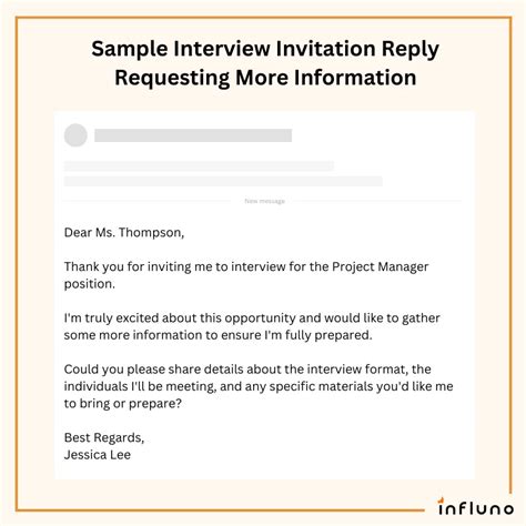 Reply To Interview Invitation Email Sample Check more at https