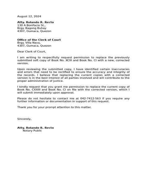 Reply email for document request. " The magistrate's clerk wrote the ...