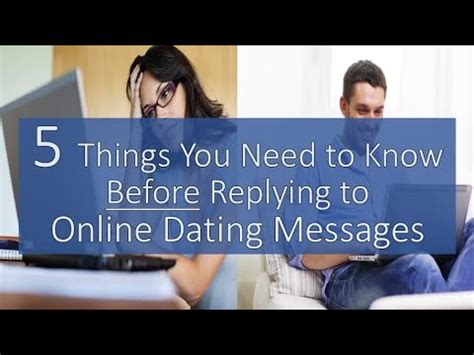 Replying to messages online dating