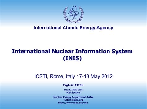 Report - International Nuclear Information System