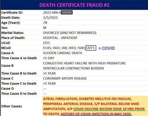 Report Analysis of Minnesota Death Certificate Data Shows CDC