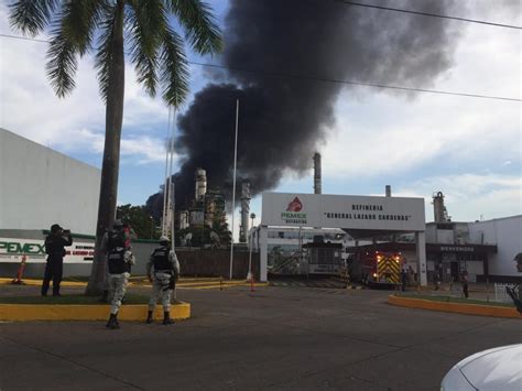 Reportan incendio en refinería Lázaro Cárdenas de Veracruz