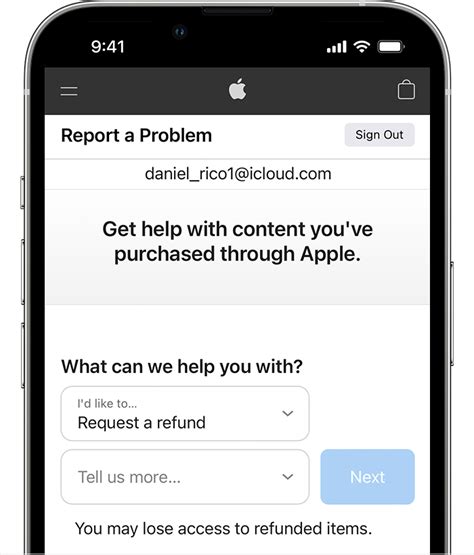 Choose iTunes & App Store. . Reportaproblemapplecon