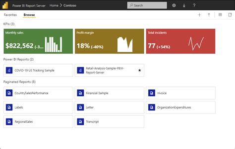 Reporting in SQL Server Power BI Report Server