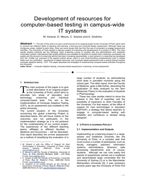 Repositório Aberto da Universidade do Porto: ASSESSMENT OF …