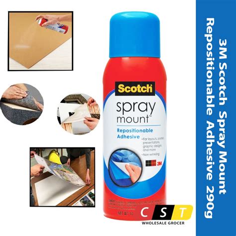 Repositionable spray adhesive.  Whether youre planning a presentation for work mounting artwork...