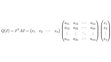 Representing a Quadratic Form Using a Matrix Linear Combinations