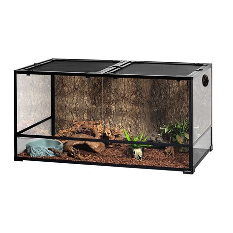 Oct 13, 2023 · REPTI ZOO Glass 35-Gallon Reptile Tank. This 35-gallon enclosure is a great choice for many species including: corn snakes, Kenyan sand boas, fat-tailed geckos or long-tailed lizards. The tank design is configured for reptiles who like to both climb and burrow. REPTI ZOO Reptile Terrarium.. 