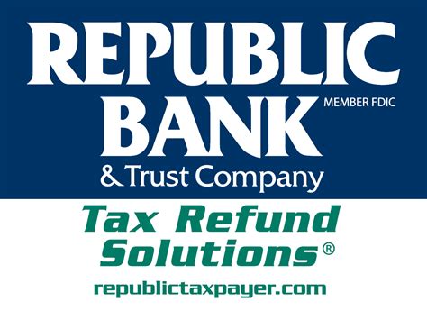 Republic Bank Tax Refund Solutions by Republic Bank & Trust Company. menu Menu keyboard_arrow_down; Login lock_outline Login lock_outline. Enroll; Tax Software; Republic Taxpayer; Republic Verify ... Easy Advance. Approved customers will receive EA funds starting early January. Learn More. EASY100. $100 no additional cost advances for everybody. 