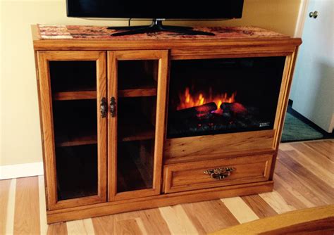 Repurposed Console Electric Fireplace