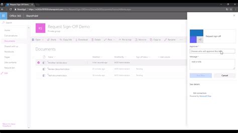 Request Sign-off in SharePoint online - YouTube