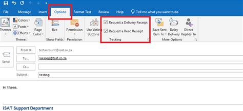 Request a Delivery Receipt for a Message in Outlook