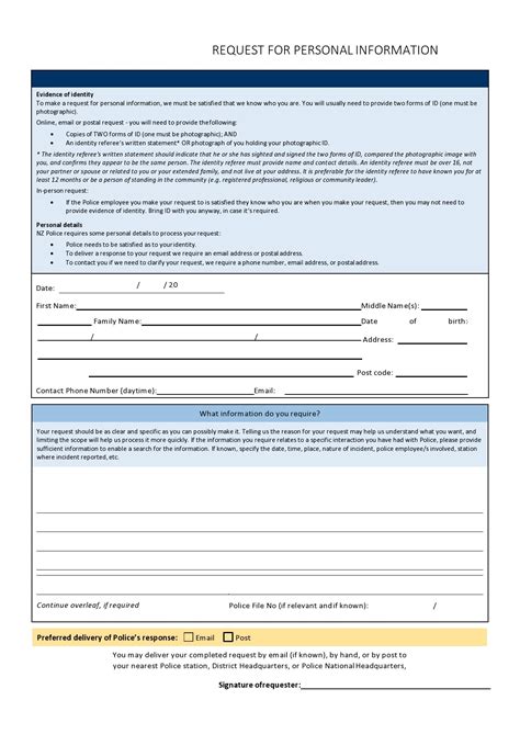 Request for Information Request for Information Template