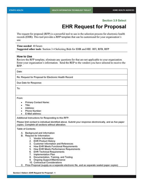 Request for Proposal Template RFP Sample