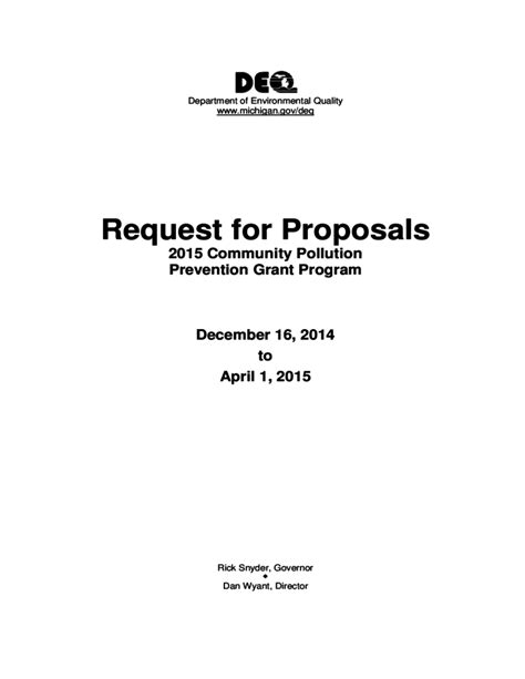 Request for Proposals - michigan.gov