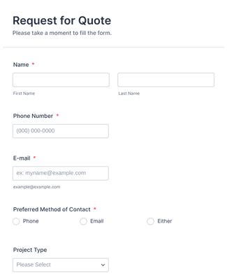 Request for Quote Form Template JotForm