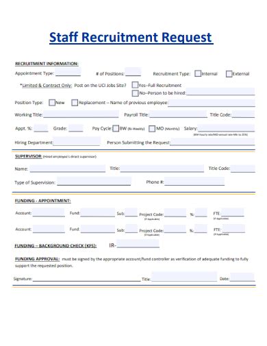 Request for Recruiting Sevices Staff Manual Library University of