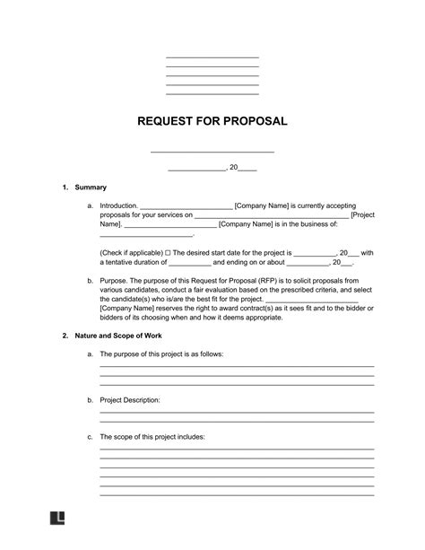 Request for proposal in Word and Pdf formats page 5 of 42