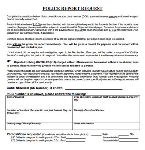 Request police report online. gov.  Using this service allows you to file a p...