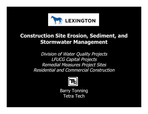 Requirements for LFUCG Construction Site Erosion and …