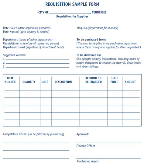 Requisition Form Template Word