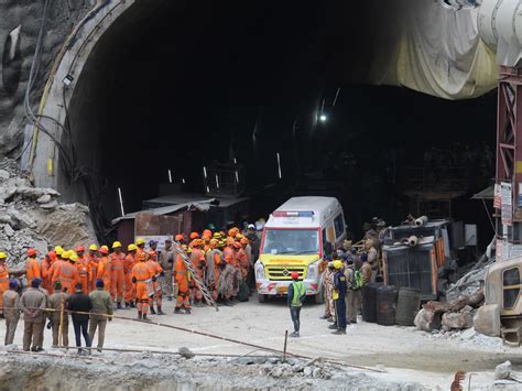Rescuers in India resume drilling to evacuate 41 construction workers from collapsed tunnel