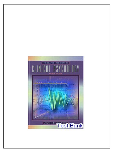Research Design In Clinical Psychology 4th Edition