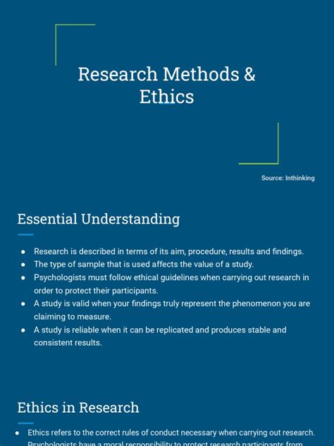 Research Methods And Ethics Sit
