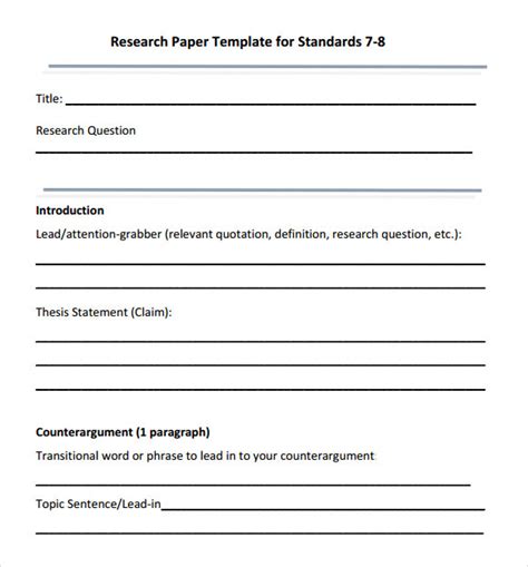 Research Paper Outline Template 9+ Download Free Documents in PDF