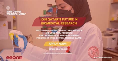 Research Training Programs Weill Cornell Medicine - Qatar