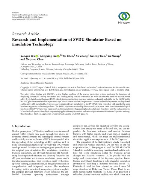 Research and Implementation of SVDU Simulator Based on