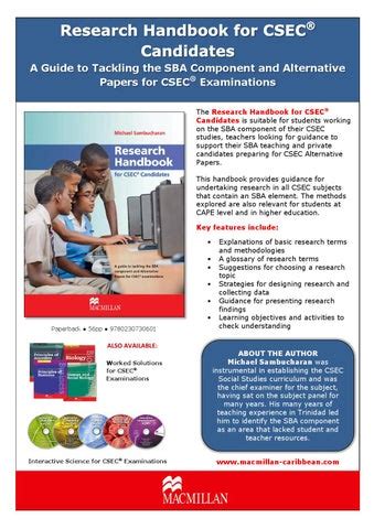 Research handbook for csec candidates a guide to tackling the. - Manuale di officina motore renault f8q.