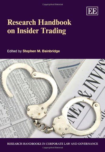 Research handbook on insider trading research handbooks in corporate law. - Manual de purga y trampa tekmar.