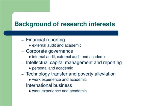 Research interests are in technology