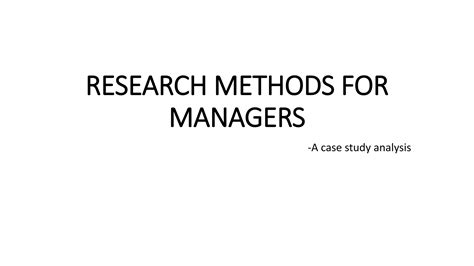 Research methods for managers - SlideShare