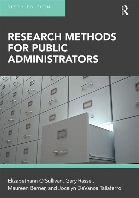 Read Research Methods For Public Administrators By Elizabethann Osullivan