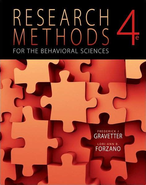Download Research Methods For The Behavioral Sciences By Frederick J Gravetter