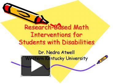 Researchbased math intervention that works
