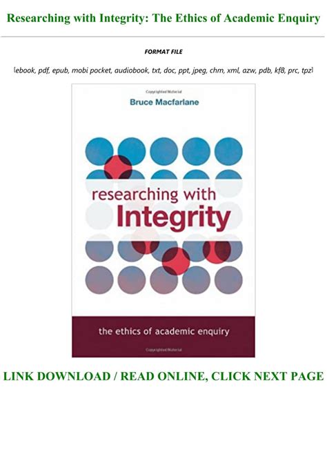 Researching With Integrity
