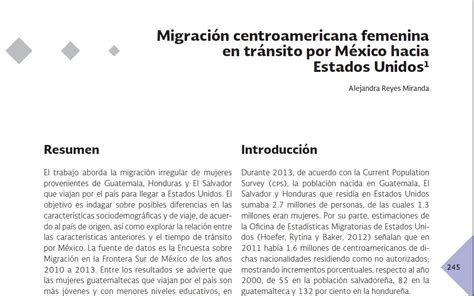 Reseña comentada sobre estudios de migración en méxico. - Labor investigadora de florentino castro guisasola.