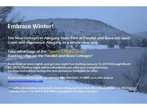 View campground details for Site: 015, Loop: Bova Trail at Allegany State Park (Parallel-Bova-Cain Hollow Cottages), New York. Find available dates and book online with ReserveAmerica..