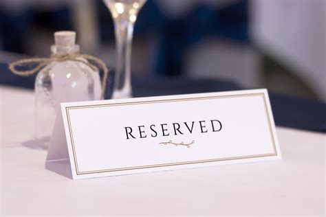 Reserved Table Card Mockups