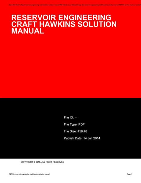 Reservoir engineering craft hawkins solution manual. - Vw polo variant 2015 service manual.