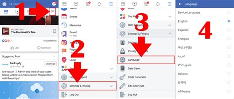 Reset Facebook Language Basic Facebook Help