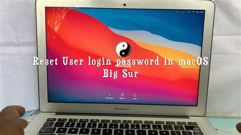 Reset User password on macOS Big Sur - YouTube