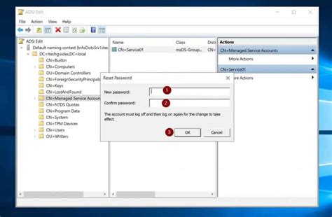 Reset adserviceaccountpassword.  The -Identity parameter specifies the Active Directory ser...