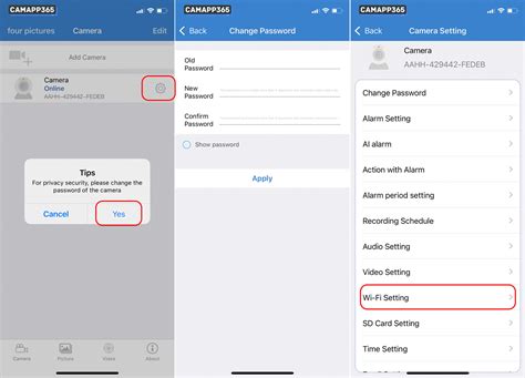 Reset camhi camera.  After resetting, go through the Wi-Fi setup again v...