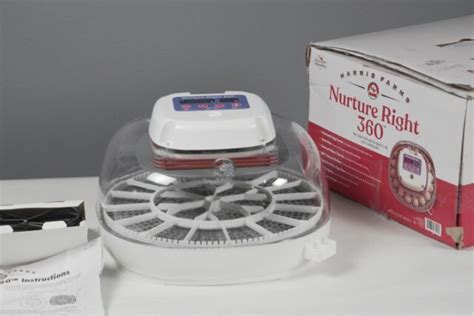 AUTO-STOP: The Nurture Right 360 will stop turning eggs 3 days before hatch day. 22 EGG CAPACITY: This incubator can hold up to 22 chicken eggs, 12-18 duck eggs and 22-24 pheasant eggs. COMPONENTS: Compatible with United States electrical outlets..
