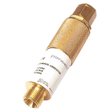 Resettable flashback arrestor.  Pressure and consumption rates are based u...