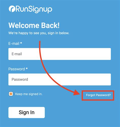 Resetting Your Password - RunSignup